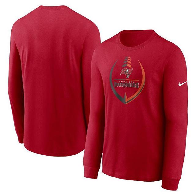 Mens Nike Tampa Bay Buccaneers Icon Legend Logo Performance Long Sleeve T-Shirt Product Image