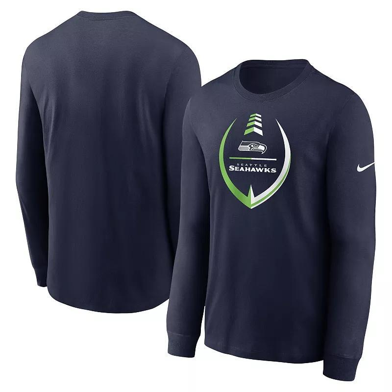 Mens Nike College Seattle Seahawks Icon Legend Long Sleeve Performance T-Shirt Blue Product Image