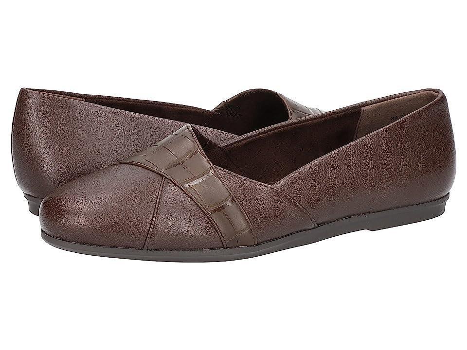 Easy Street Bessie (Brown/Croco) Women's Flat Shoes Product Image