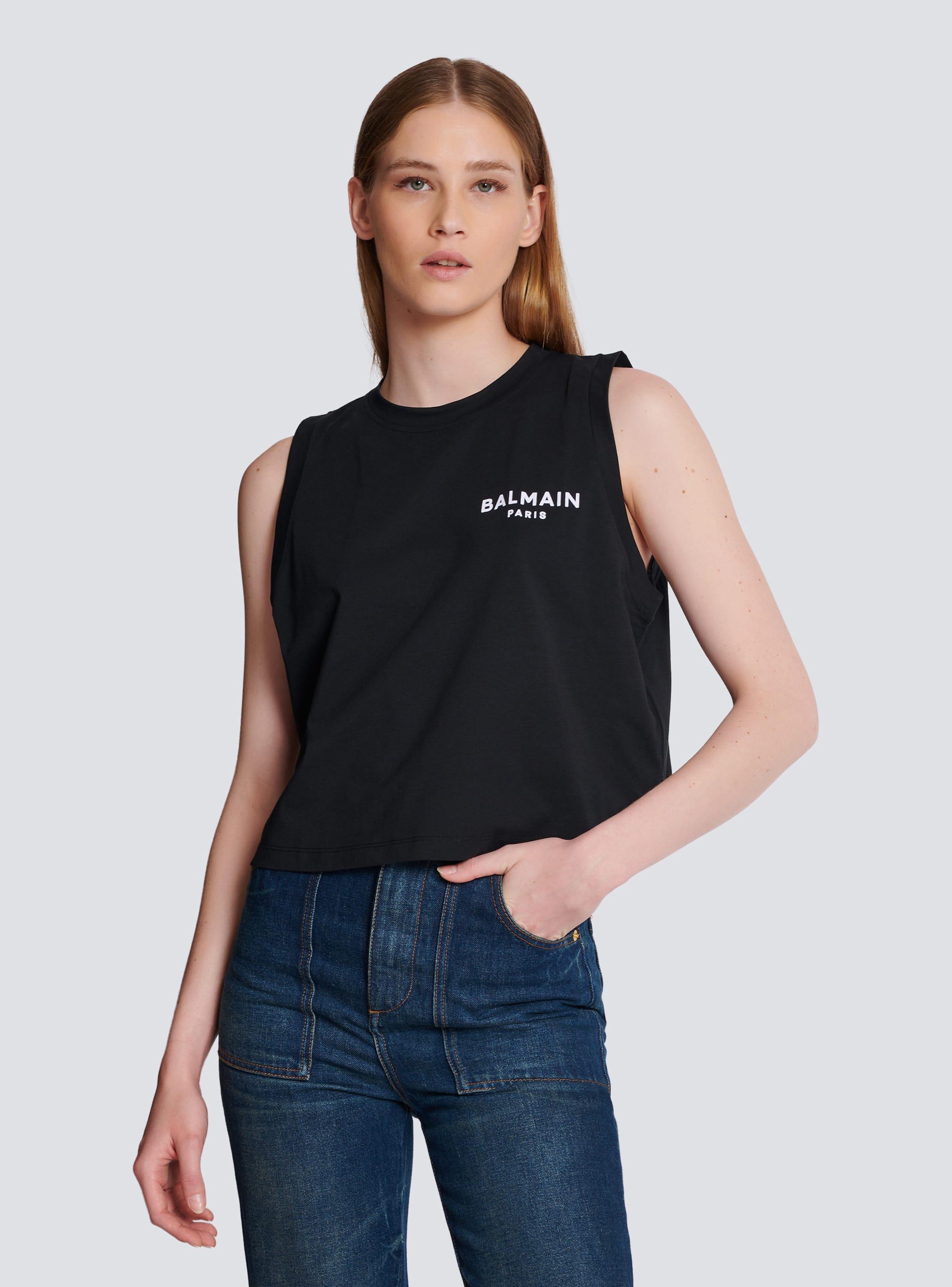 Balmain flocked tank top Product Image