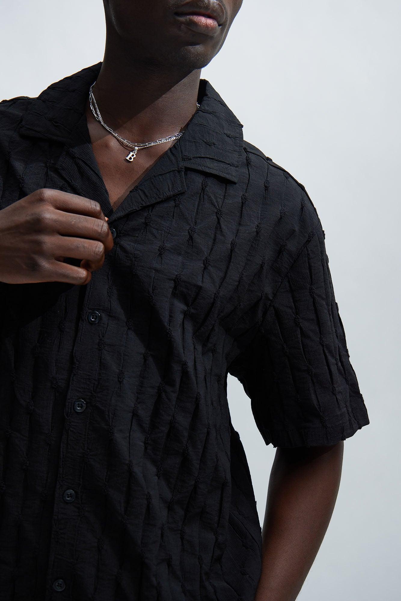 Atticus Textured Shirt - Black Product Image