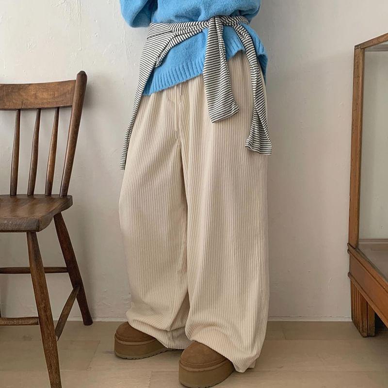 Corduroy Wide Leg Pants Product Image