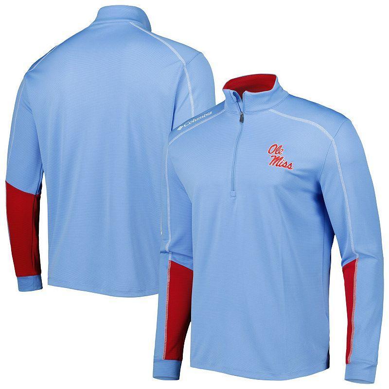 Mens Columbia Powder Blue Ole Miss Rebels Shotgun 2.0 Omni-Wick Quarter-Zip Jacket Product Image