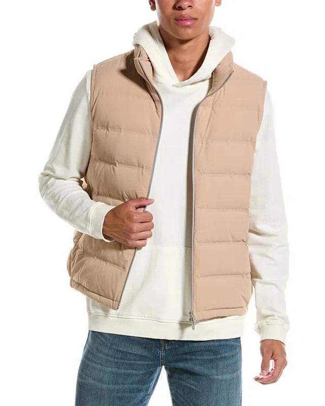 Puffer Down Vest In Beige Product Image