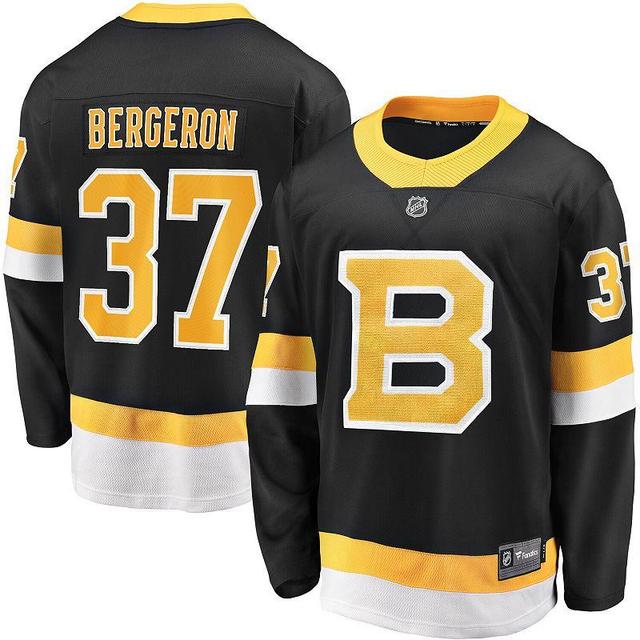Mens Fanatics Branded Patrice Bergeron Black Boston Bruins Alternate Premier Breakaway Player Jersey Product Image