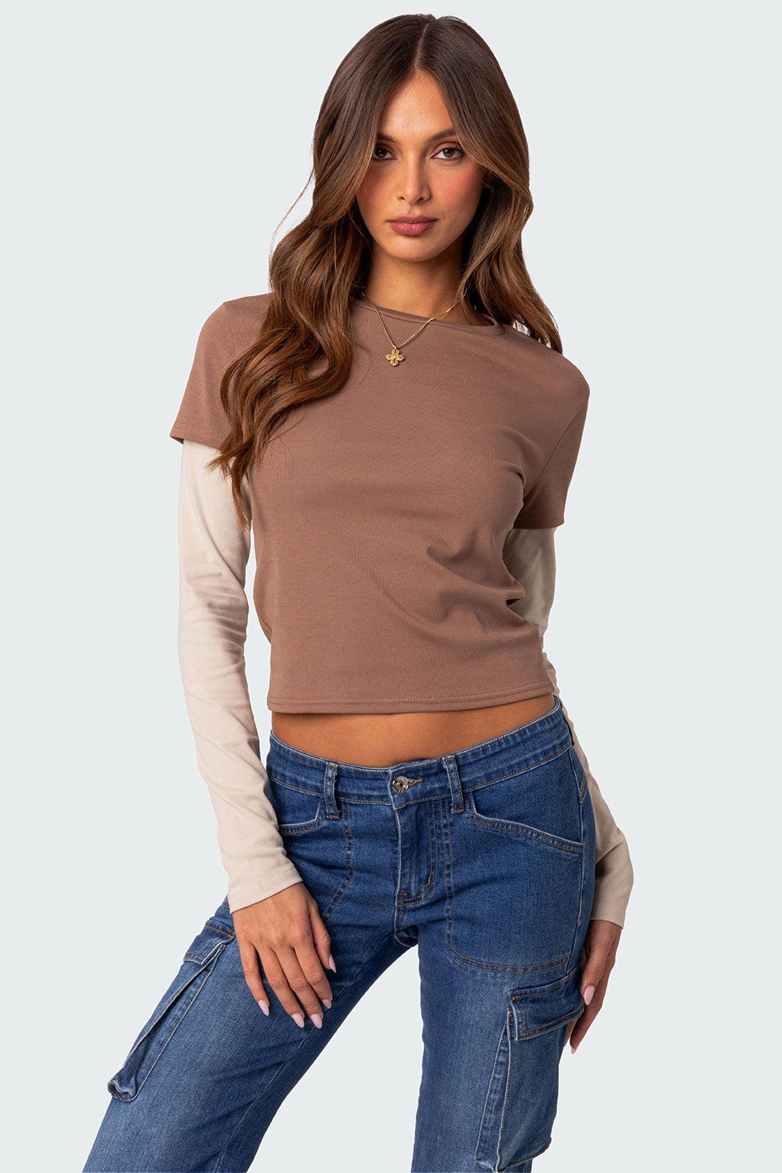 Mood Layered Long Sleeve T Shirt Product Image