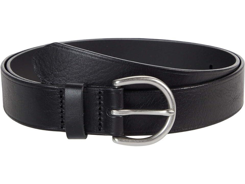 Madewell Medium Perfect Leather Belt (True Black/Silver) Women's Belts Product Image