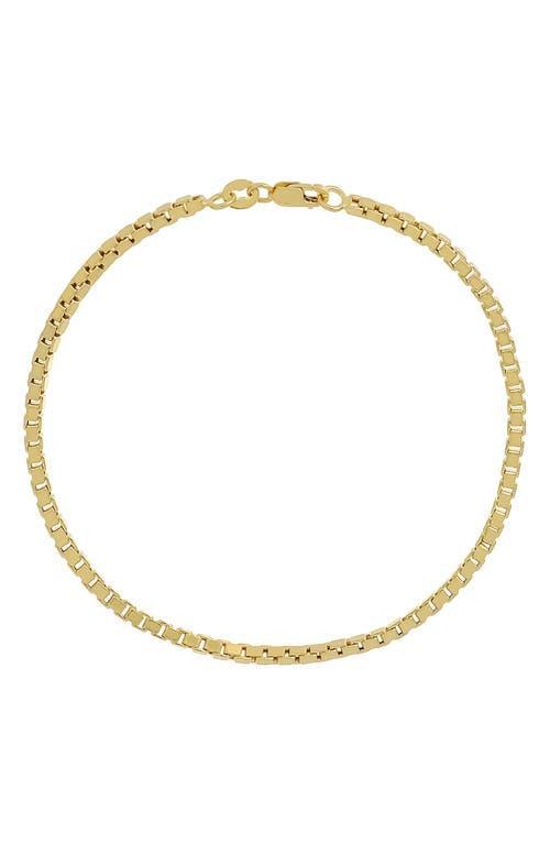 Bony Levy Mens 14K Gold Box Chain Bracelet Product Image