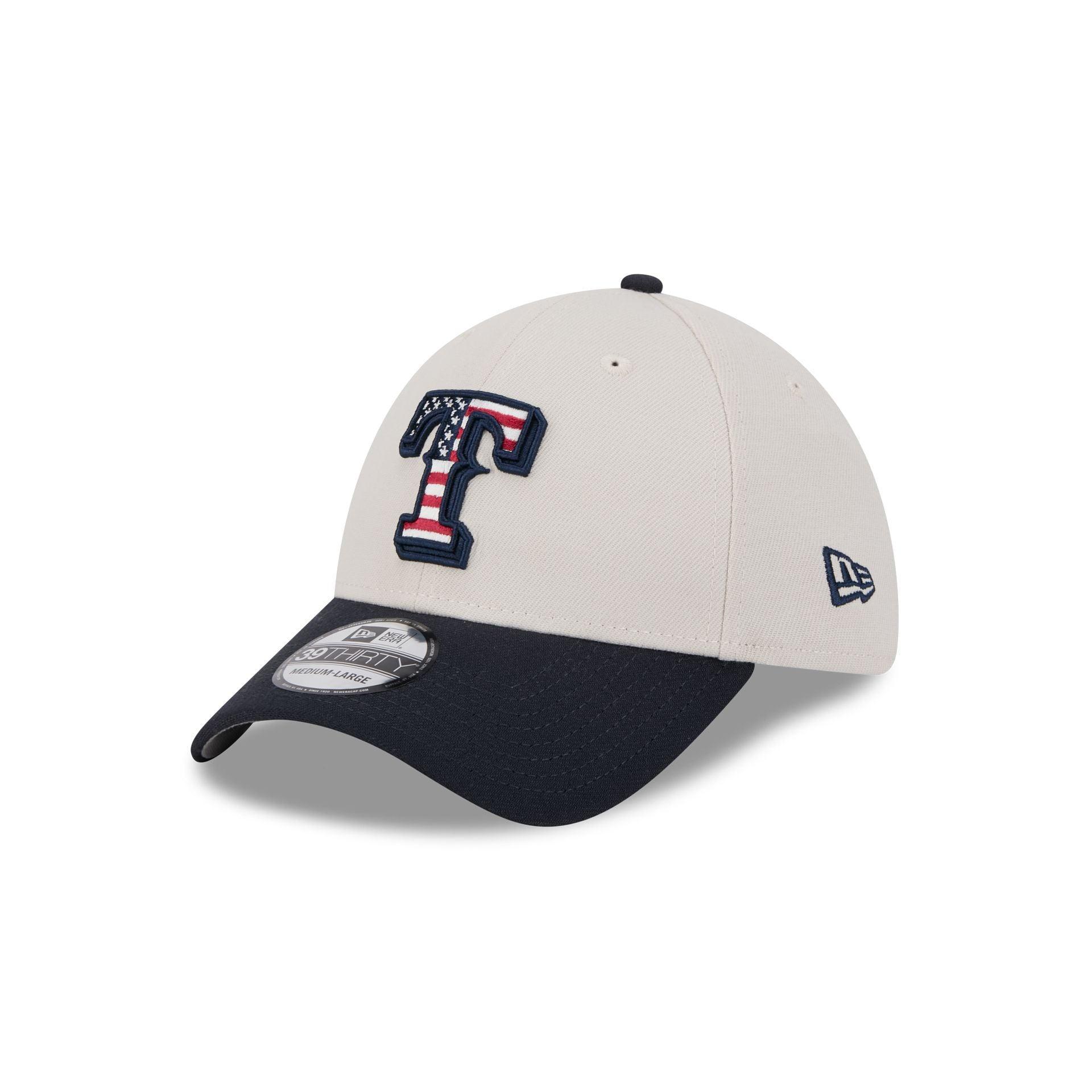 Texas Rangers Independence Day 2024 39THIRTY Stretch Fit Hat Male Product Image