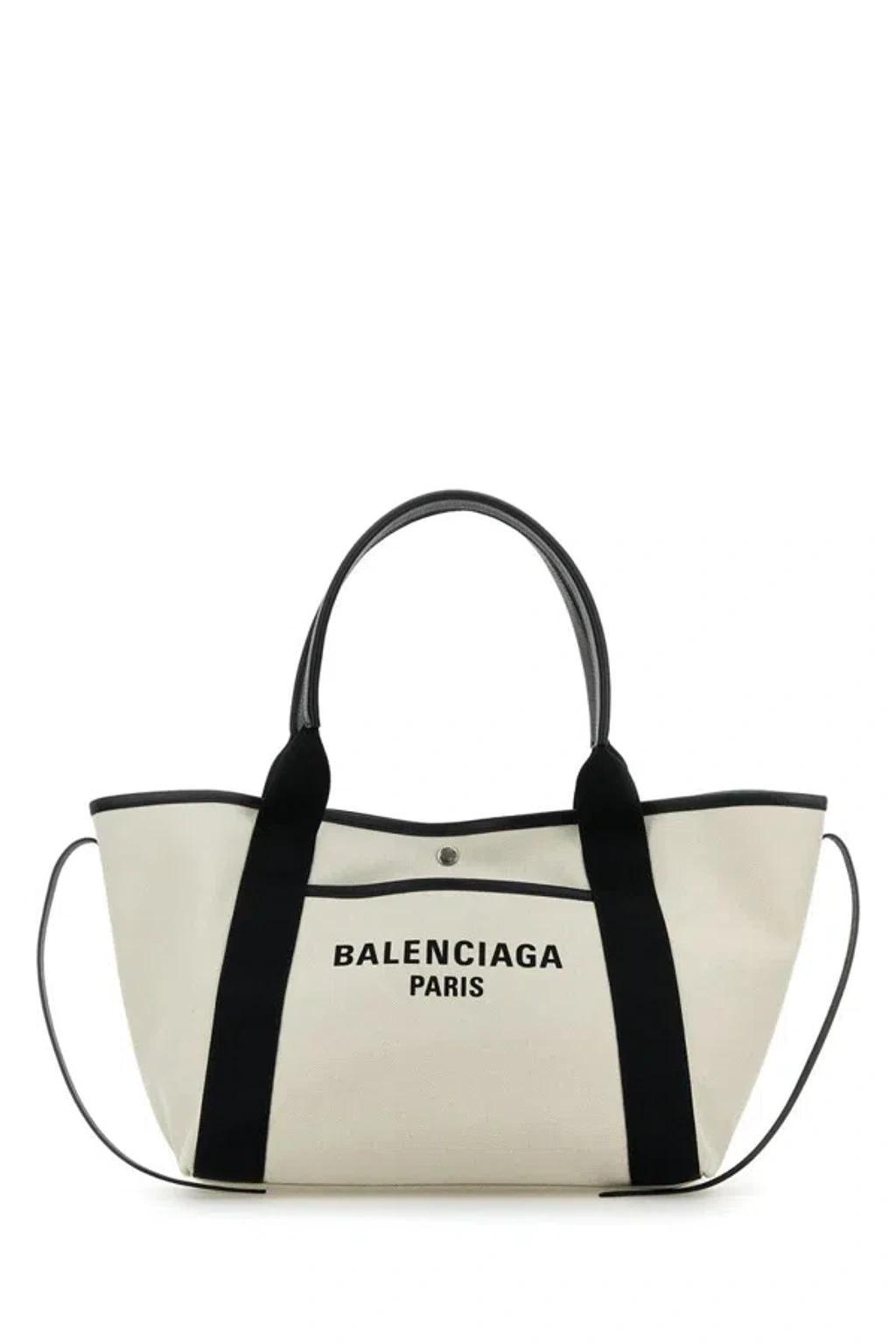 BALENCIAGA Navy Revamp Tote S-tu Nd  Female In Beige Product Image