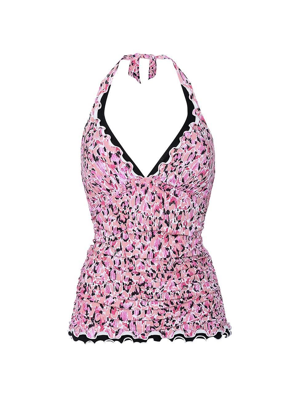 Womens Pretty Wild Halter Tankini Top Product Image