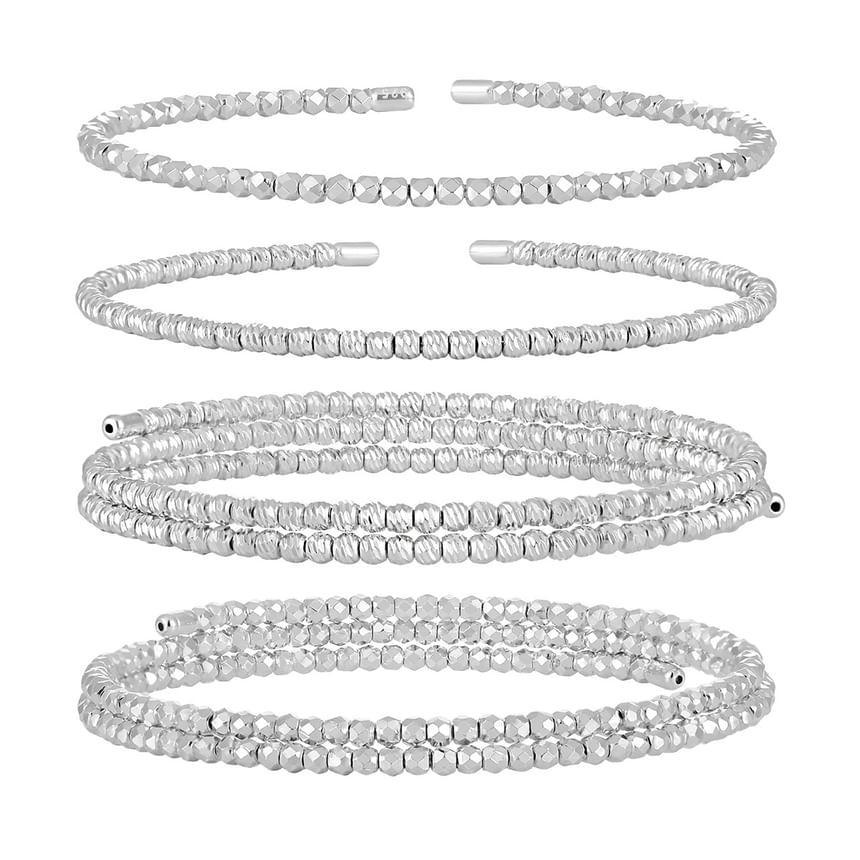 925 Sterling Silver Beaded Bracelet Product Image