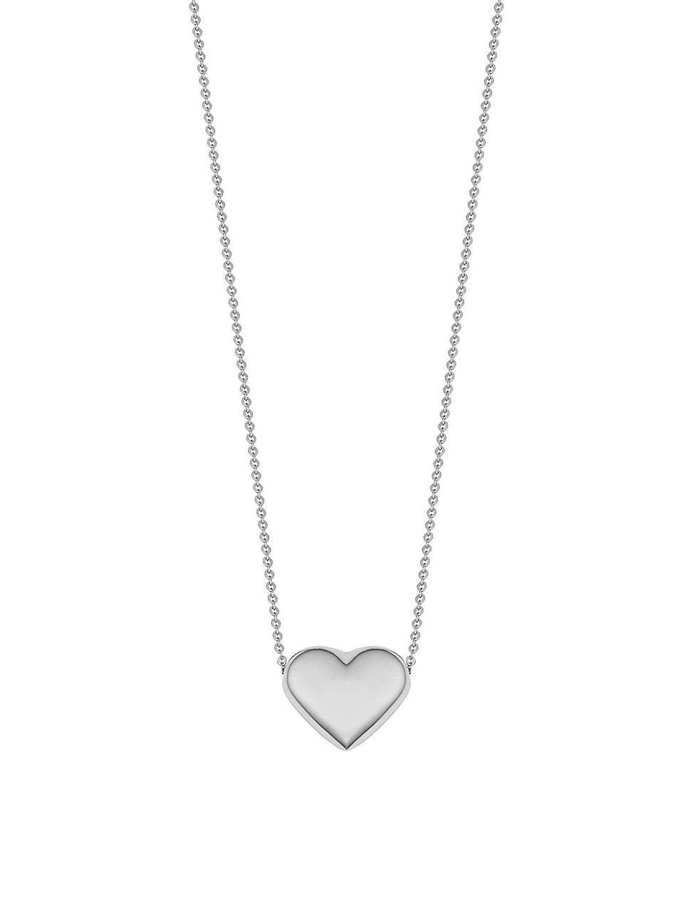 Womens 14K White Gold Heart of Gold Pendant Necklace Product Image