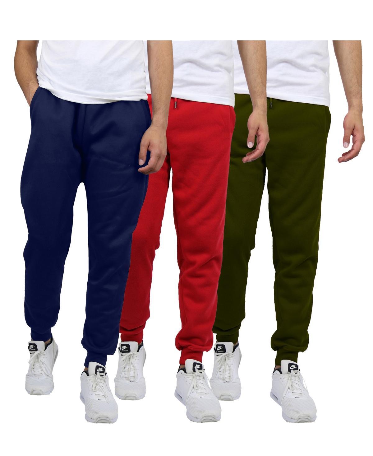 Blue Ice Mens Modern Fit Heavyweight Classic Fleece Jogger Sweatpants- 3 Pack Product Image