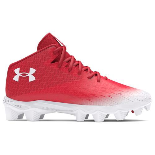 Under Armour Mens Under Armour Spotlight Franchise RM 4.0 - Mens Football Shoes Red/White/White Product Image