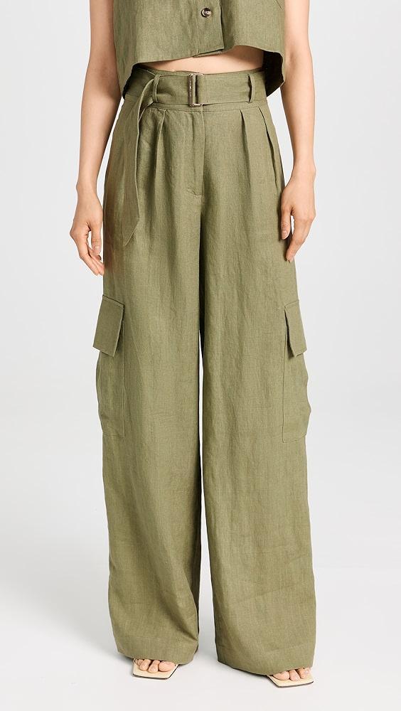 HEVRON Maggie Linen Pants | Shopbop Product Image