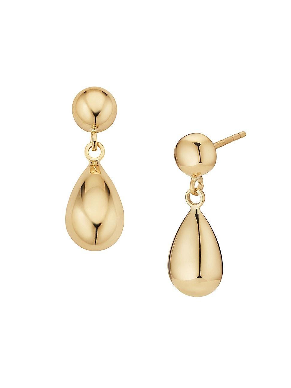 Womens 14K Yellow Gold Dripping Gold Drop Earrings Product Image