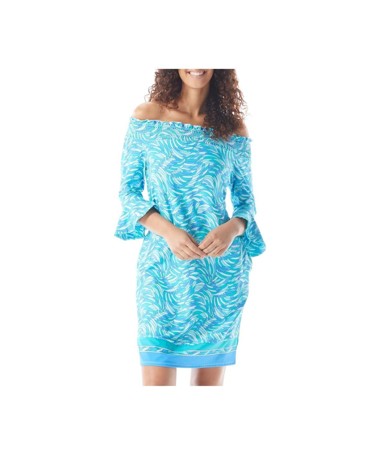 Beach House Style Womens Kelsea Smocked Off the Shoulder Dress Product Image