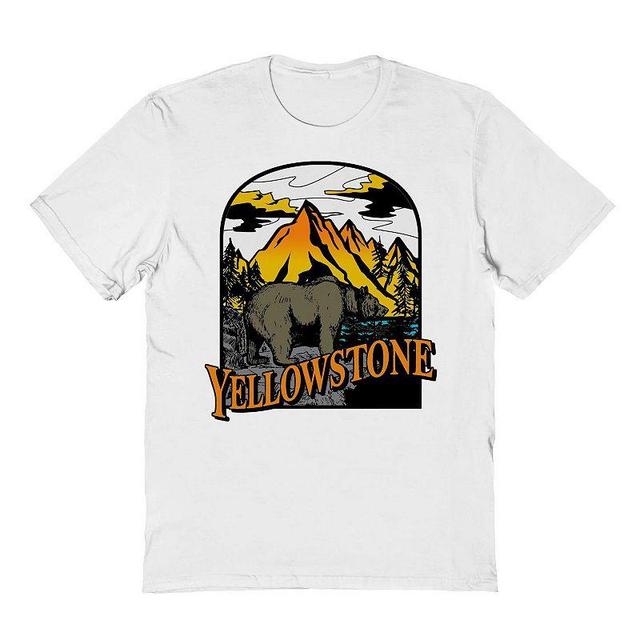 Mens Country Parks Yellowstone Graphic Tee White Product Image