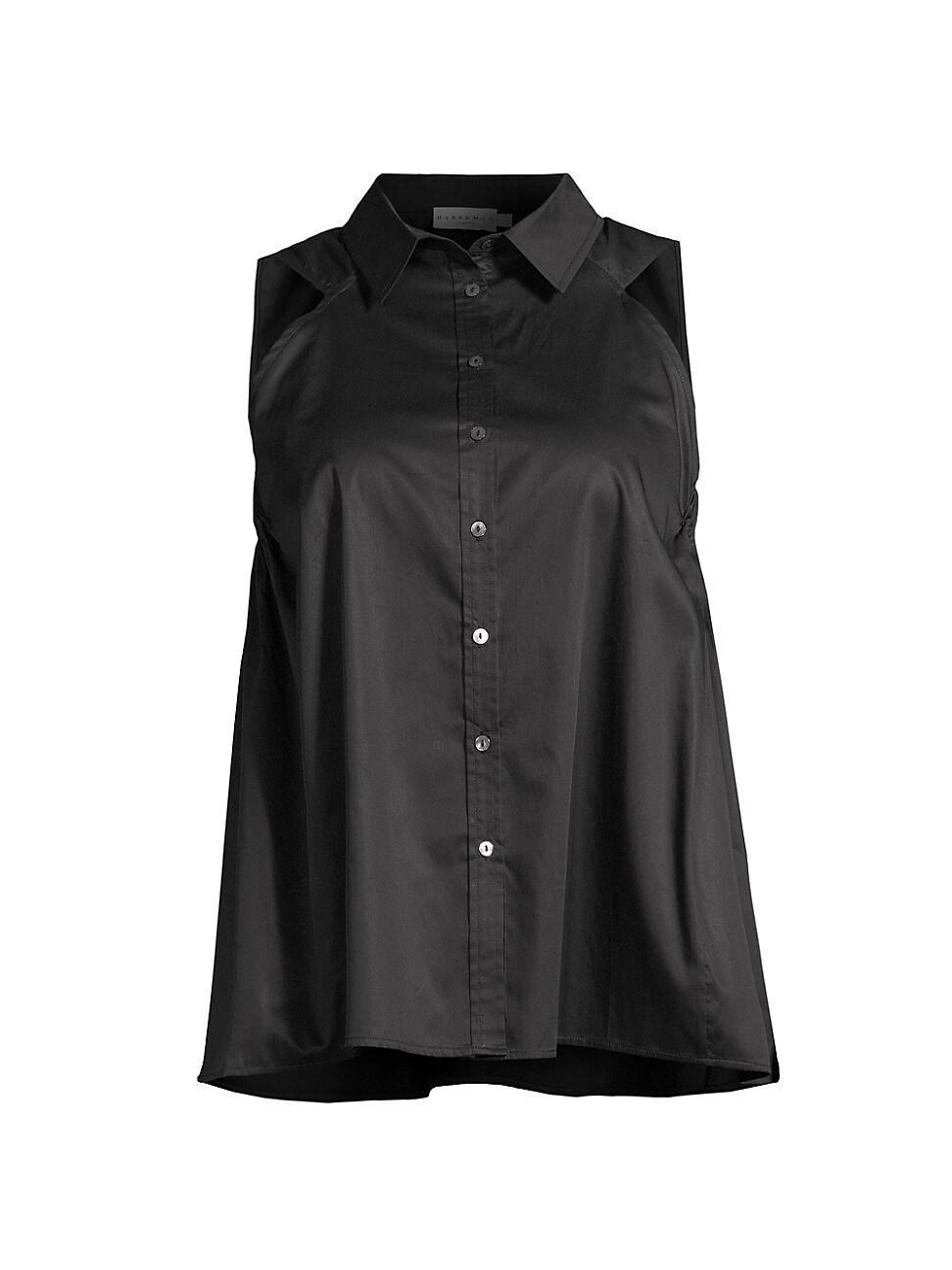 Womens Ziva Cotton Sleeveless Shirt Product Image