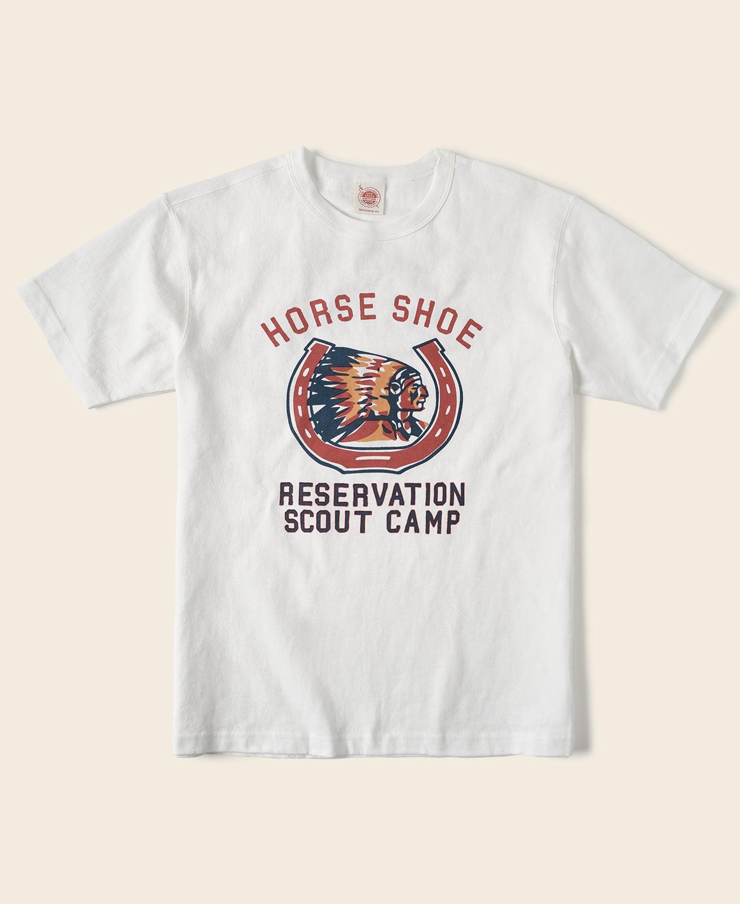 Retro Horseshoe Graphic T-Shirt - White Product Image