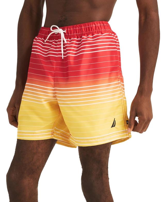 Nautica Mens Ombre Stripe Full Elastic 6 Swim Trunks Product Image