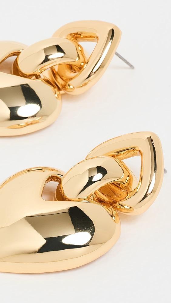 Kenneth Jay Lane Gold Heart Drop Earrings | Shopbop Product Image