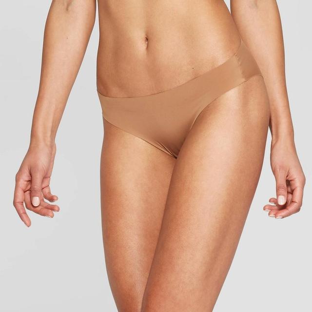 Womens Laser Cut Cheeky Underwear Bikini Underwear - Auden Soft Beige XS Product Image