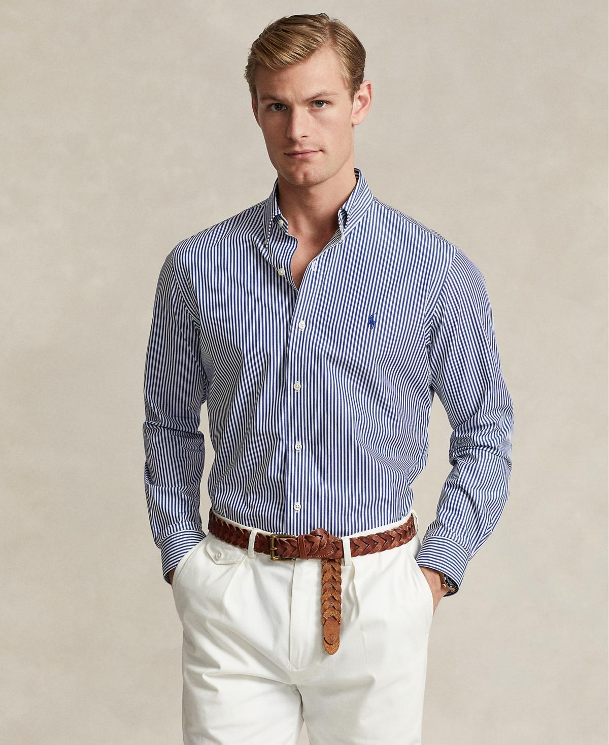 Polo Ralph Lauren Classic Fit Striped Stretch Poplin Shirt Product Image