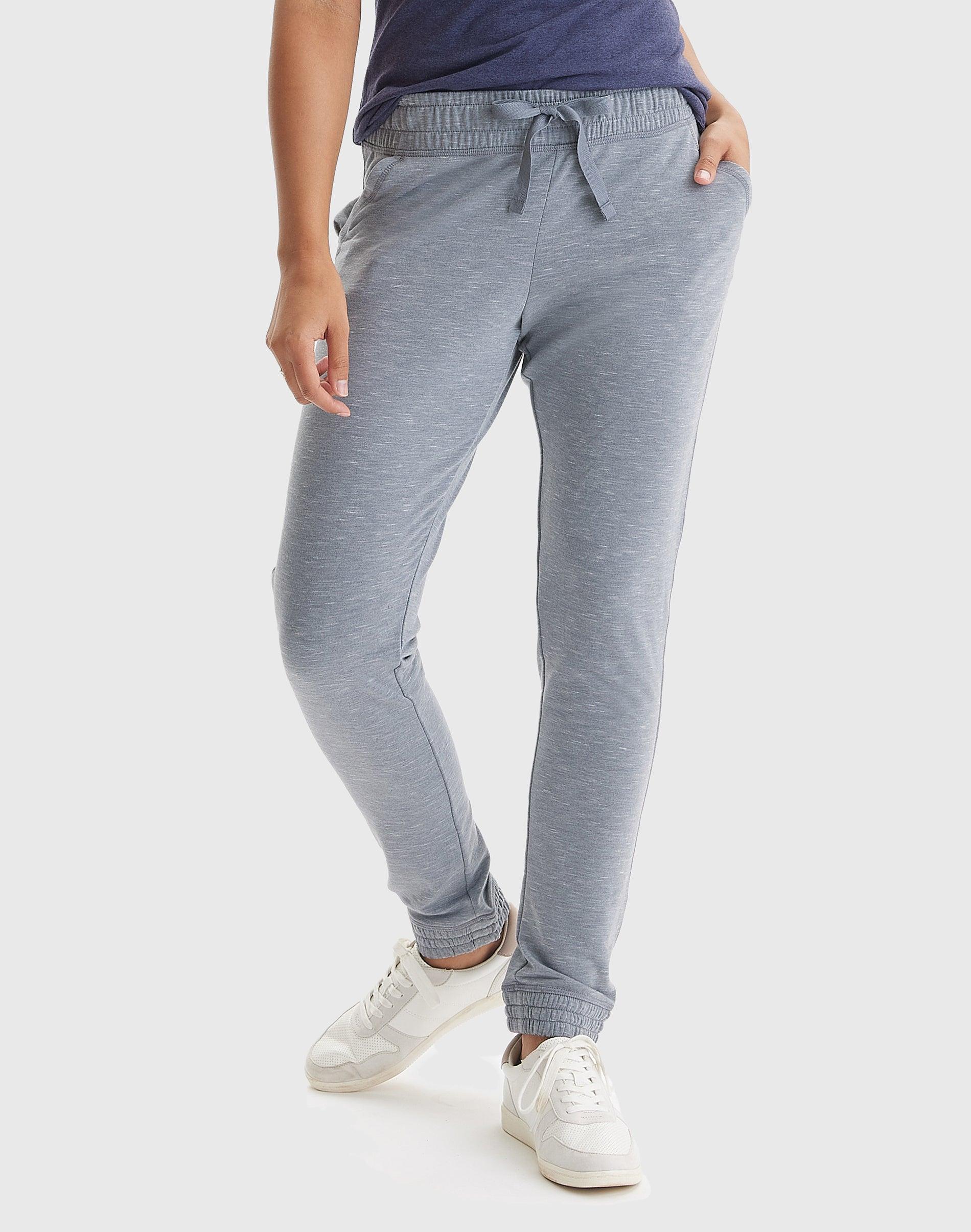 Hanes Women's French Terry Jogger with Pockets Juniper Blue Heather XL Product Image