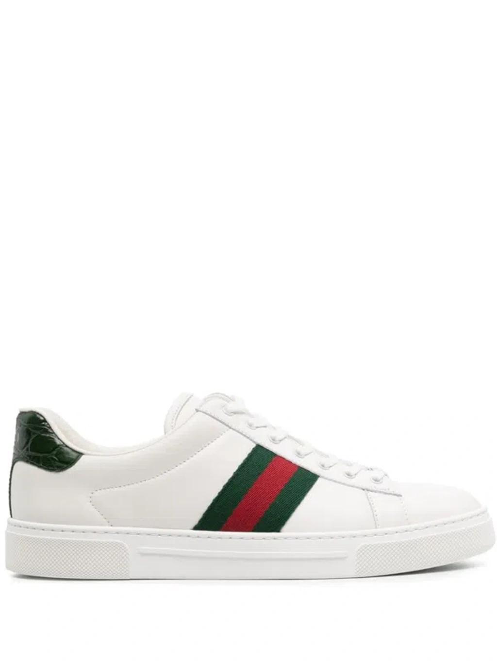 Ace Leather Sneakers In White Product Image