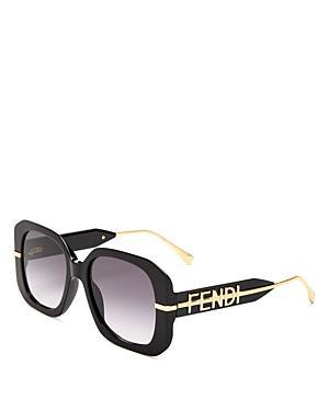 Oversized Logo Square Acetate & Metal Sunglasses Product Image