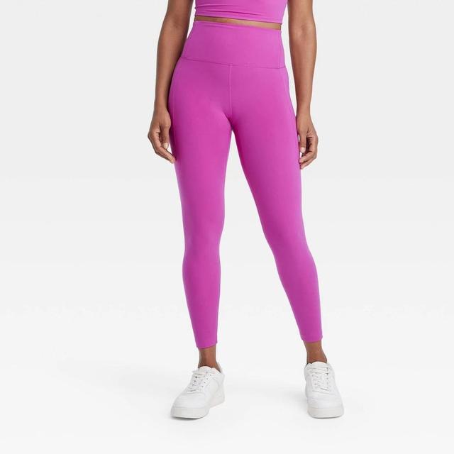 Womens Dynamic Flex High-Rise Pocketed 7/8 Leggings - All In Motion Dark Violet XS Product Image