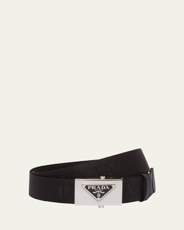 Mens Triangle Logo Nylon Belt Product Image