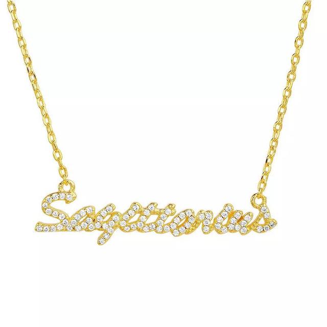 Paige Harper Sterling Silver Cubic Zirconia Zodiac Necklace, Womens Sagittarius Product Image