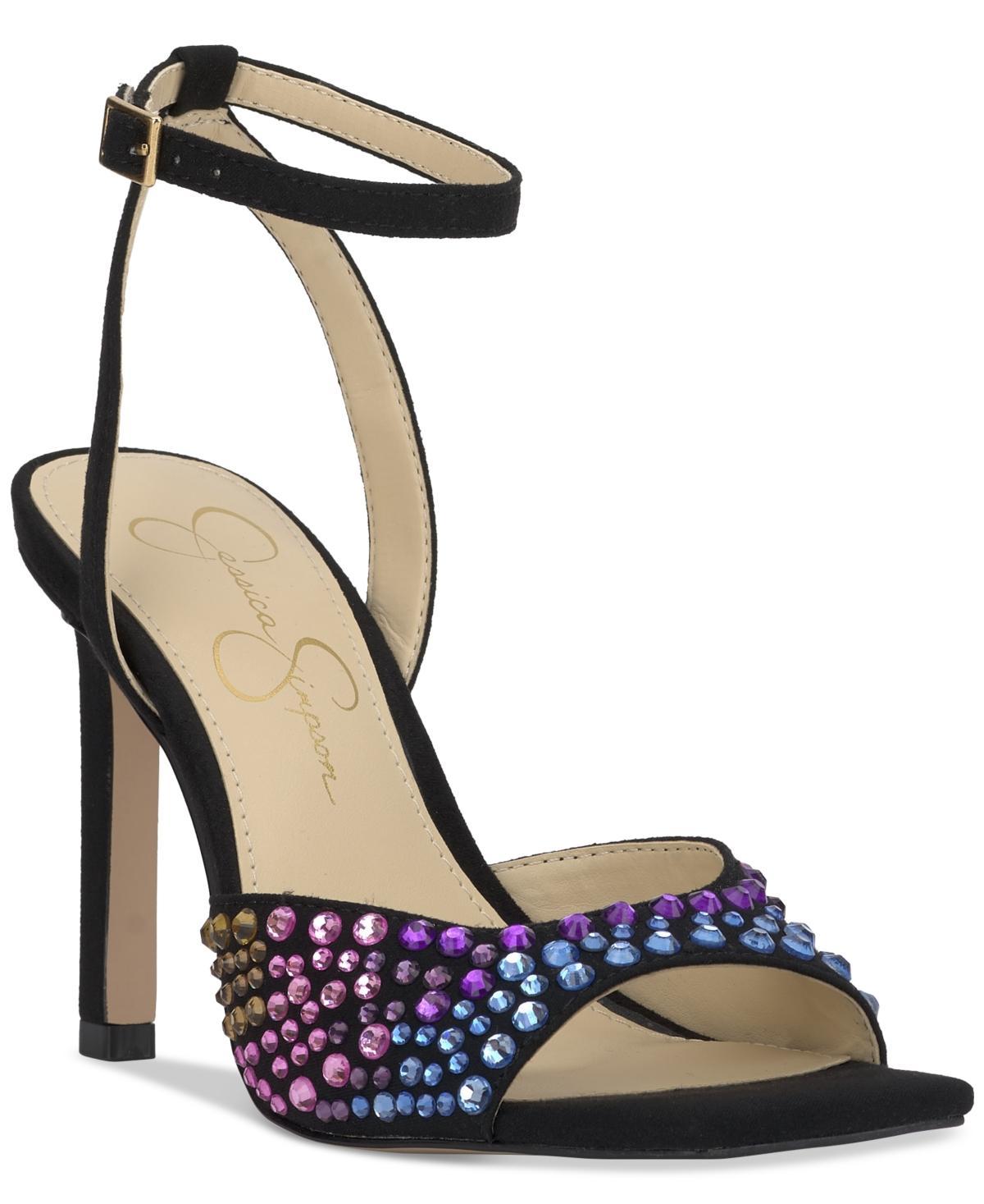 Jessica Simpson Womens Lendall Two-Piece Ankle-Strap Embellished Dress Sandals Product Image