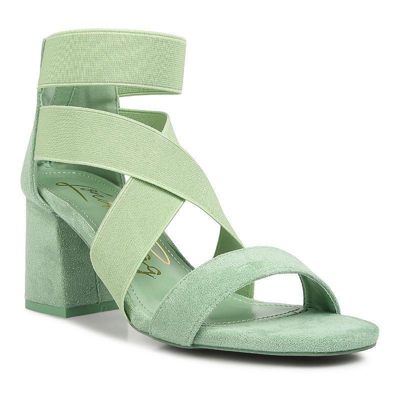 Elastic Strappy Block Heel Sandals Product Image