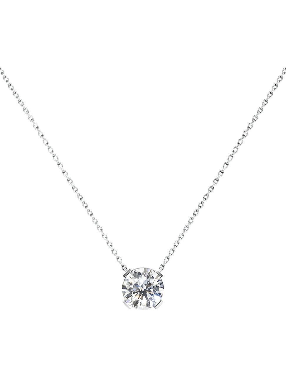 Womens Meta 18K White Gold & 1.01 TCW Lab-Grown Diamond Pendant Necklace Product Image