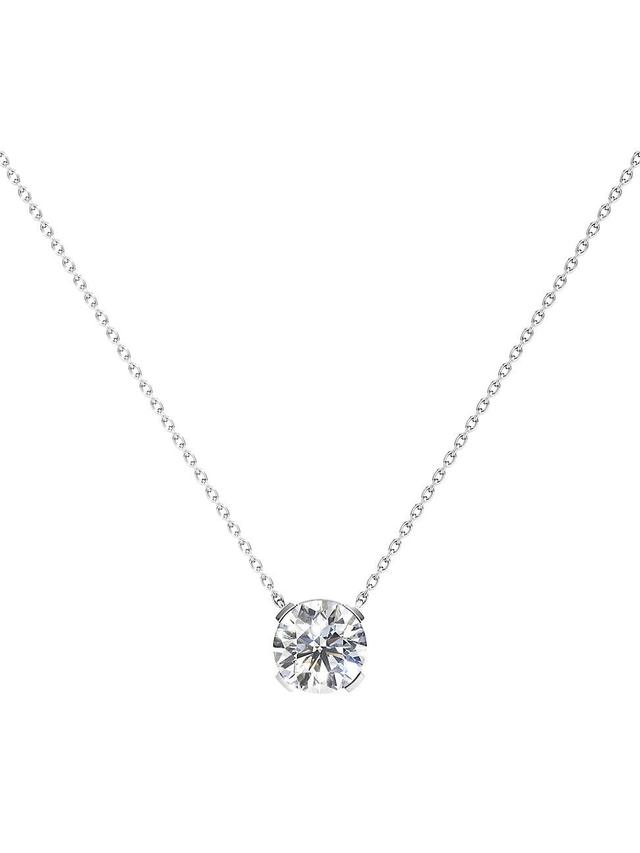 Womens Meta 18K White Gold & 1.01 TCW Lab-Grown Diamond Pendant Necklace Product Image