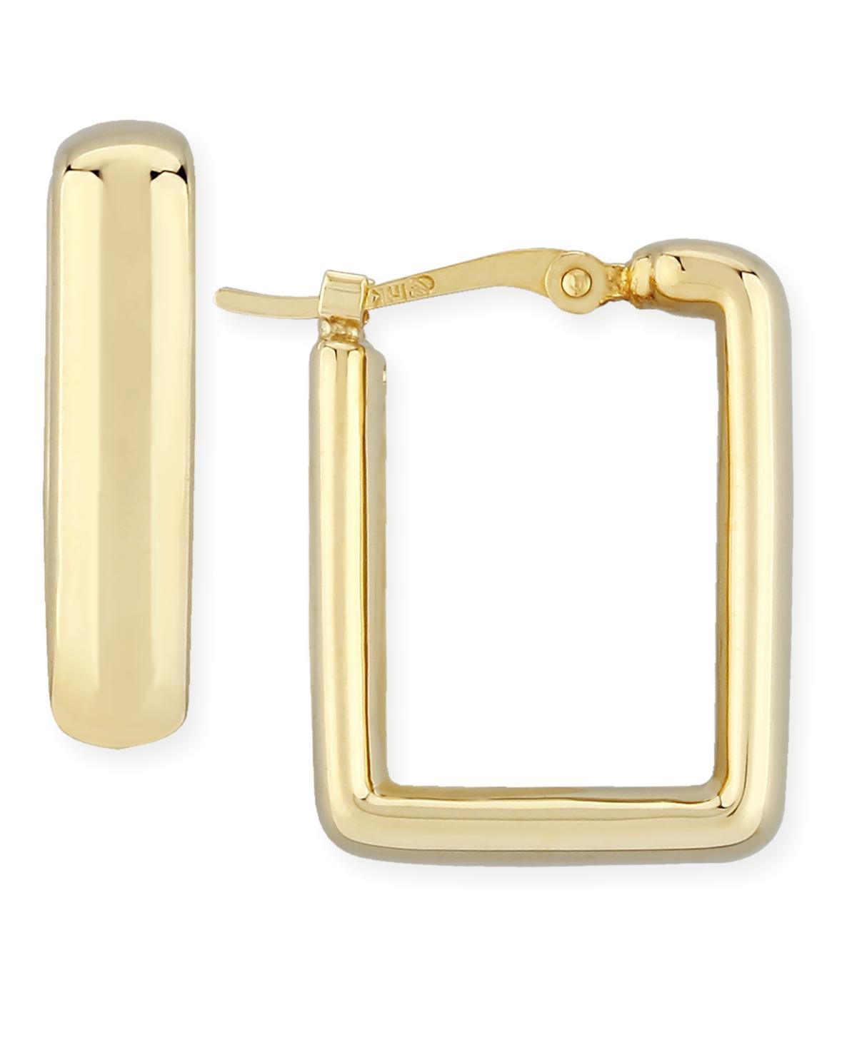 Saks Fifth Avenue Made in Italy Saks Fifth Avenue Women's 14K Yellow Gold Square Hoop Earrings  - female - Size: one-size Product Image