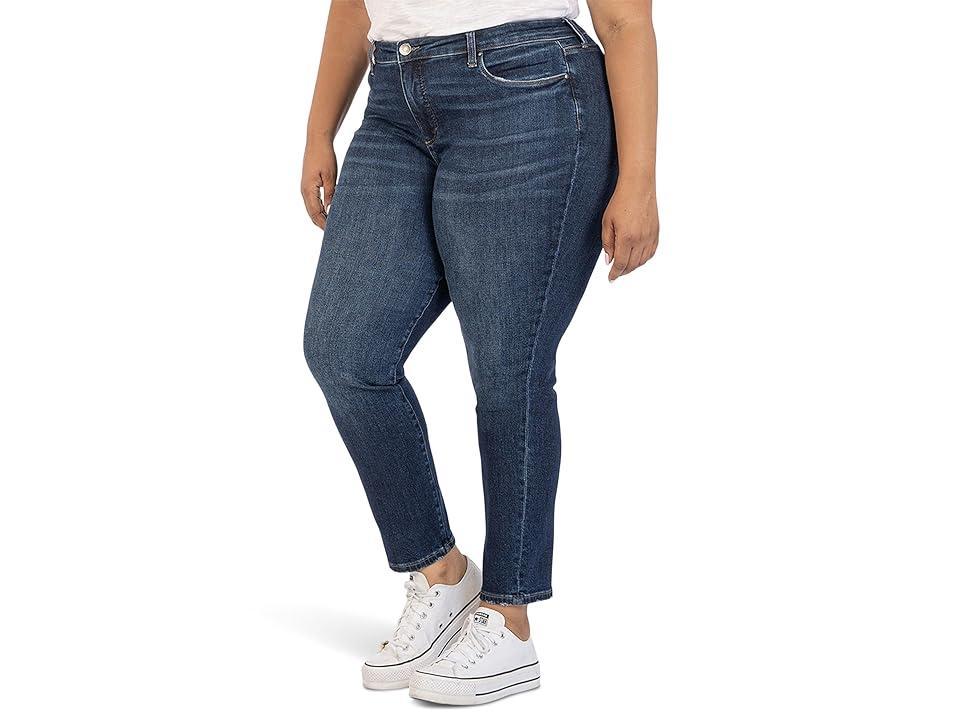 KUT from the Kloth Plus Size Reese High-Rise Fab Ab Ankle Straight Regular Hem in Enchantment (Enchantment) Women's Jeans Product Image