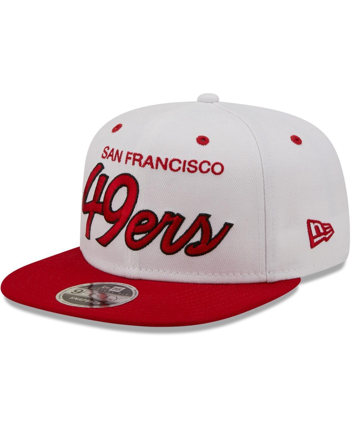 Mens New Era White San Francisco 49ers Sparky Original 9FIFTY Snapback Hat - White Product Image