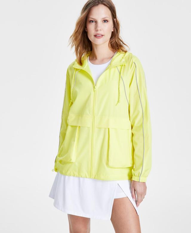 Id Ideology Womens Hooded Packable Zip-Front Jacket, Created for Macys Product Image