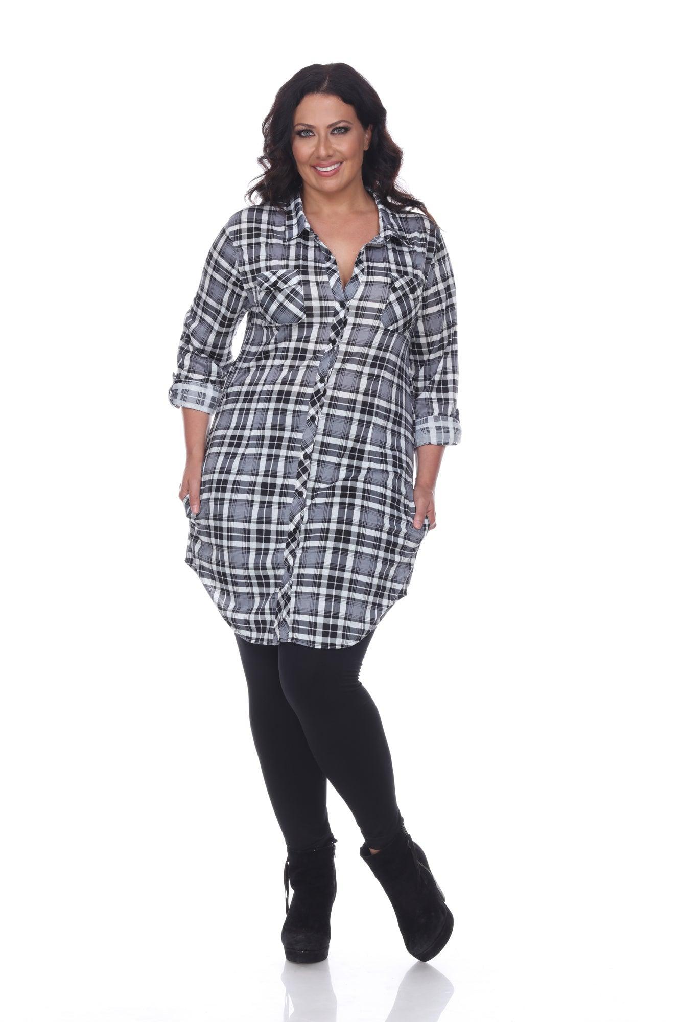 Piper Stretchy Plaid Tunic - Plus Product Image