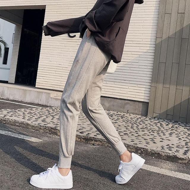 Mid Waist Plain Sweatpants Product Image