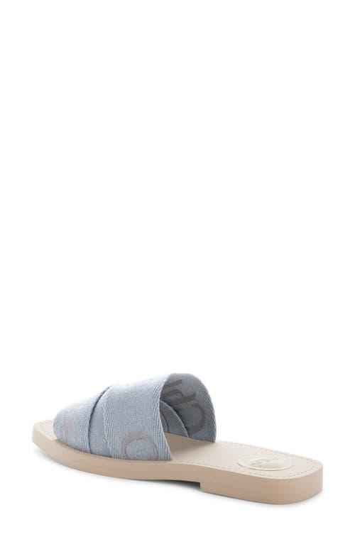 CHLOÉ Logo Slippers In Blue Product Image