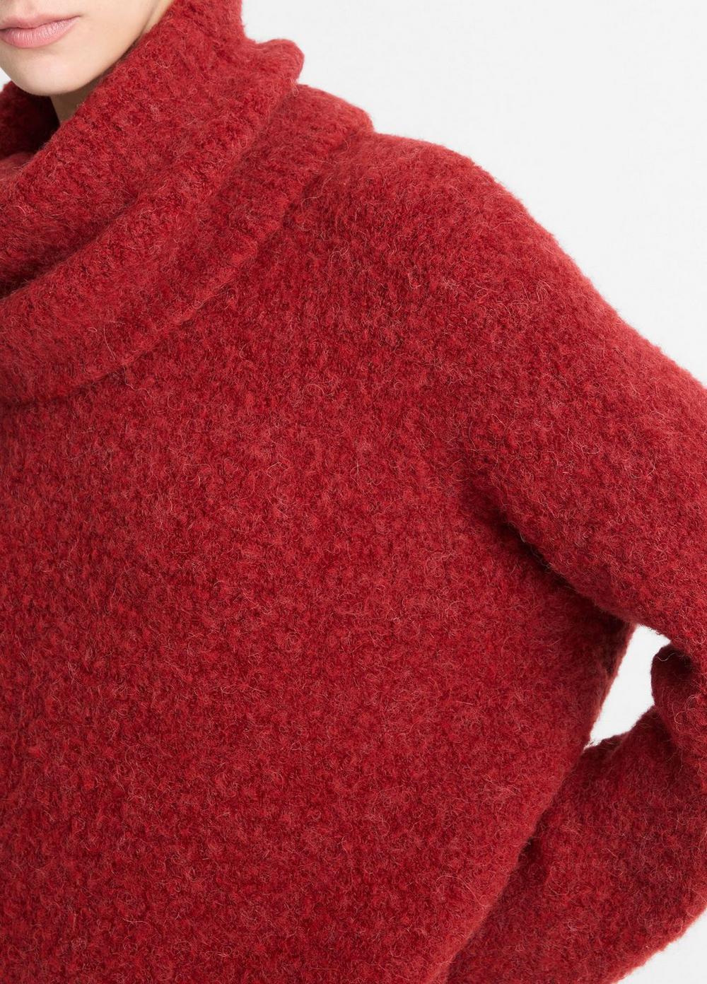 Italian Bouclé Turtleneck Tunic Sweater Product Image