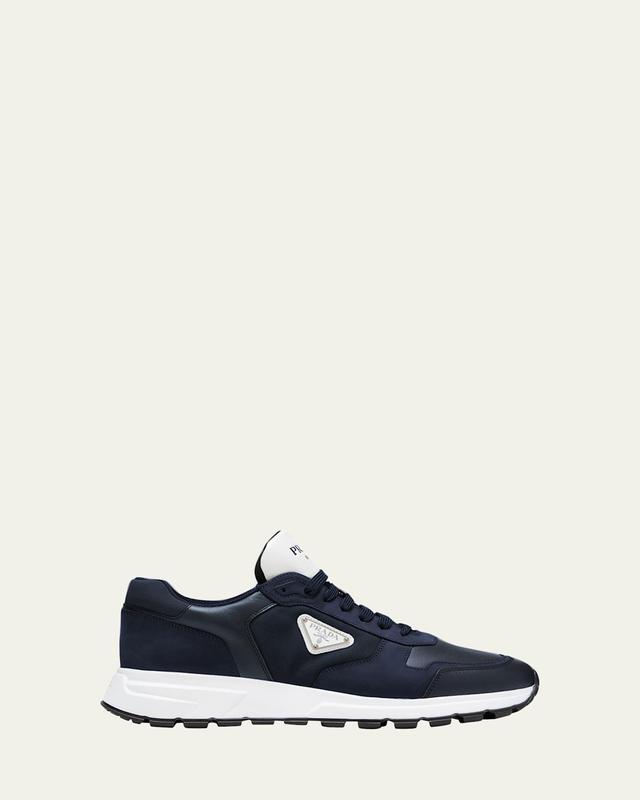 Mens Prax Nubuck Leather and Nylon Runner Sneakers Product Image