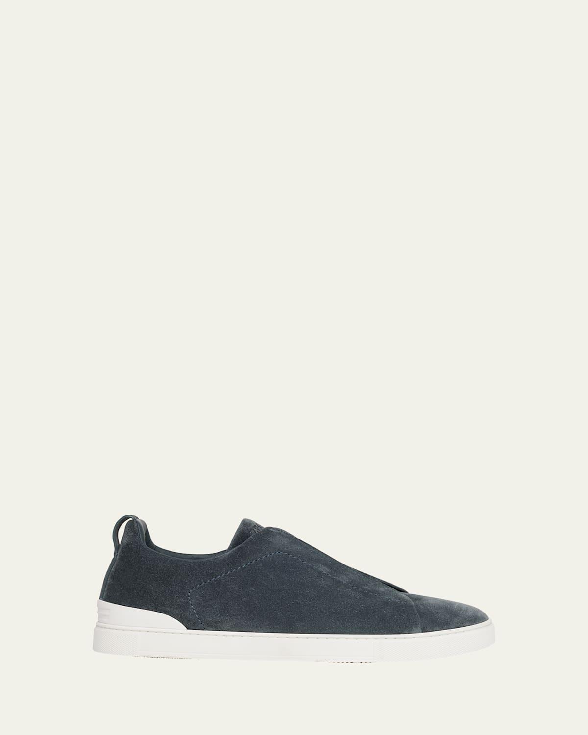 Mens Triple Stitch Suede Sneakers Product Image