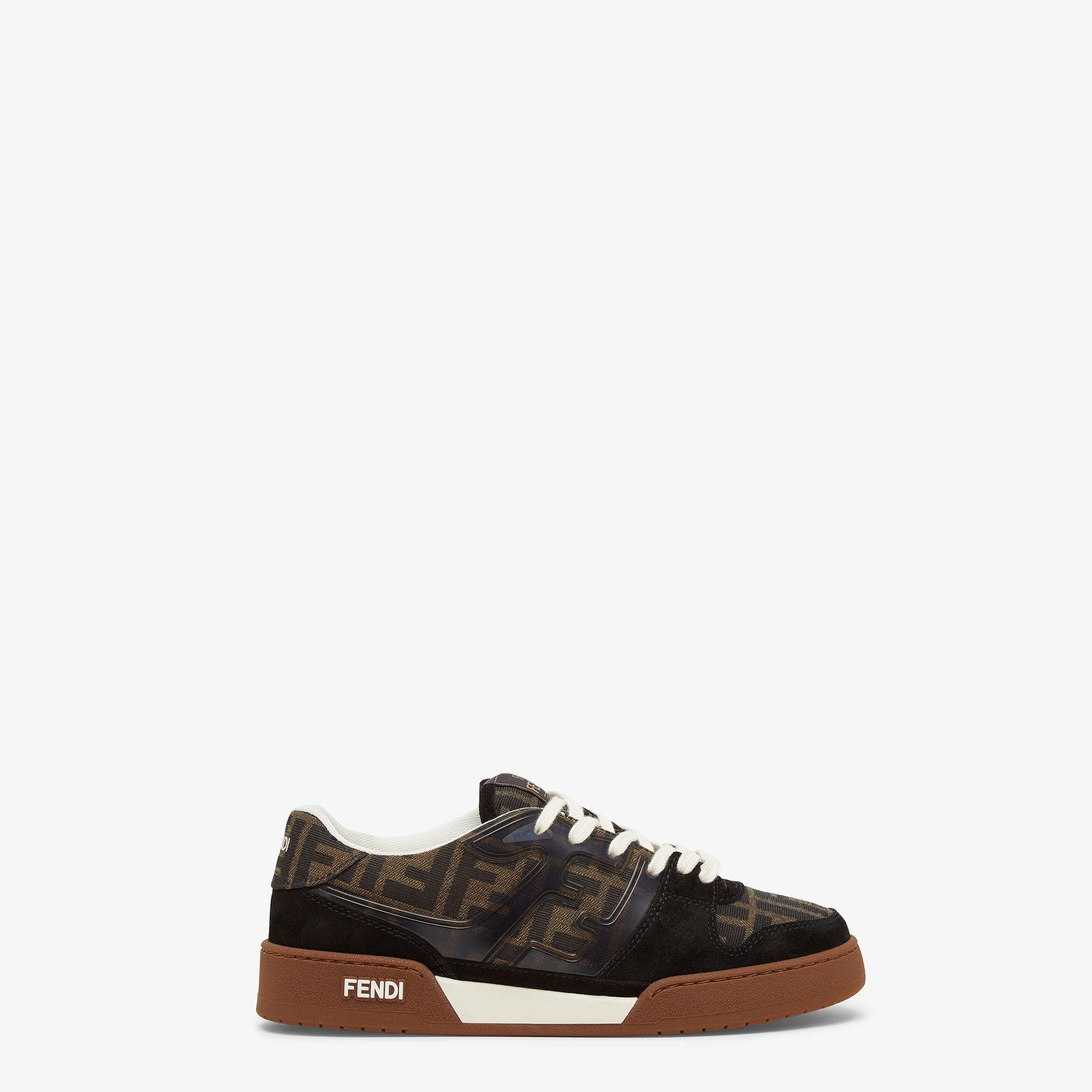 Fendi MatchCanvas low-tops with black suede Product Image